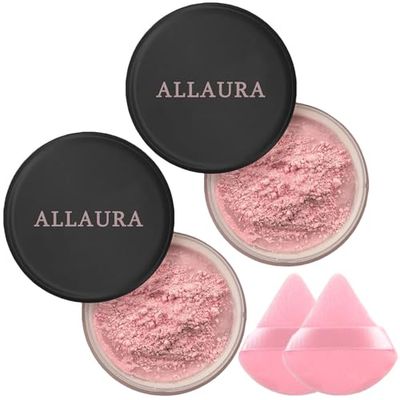 Allura Beauty Blurring Powder, Blurring Setting Powder By Allura, Allura Beauty Pink Setting Powder, Allura Blurring Setting Powder, Blurring Powder Pink for All Skin Tones (pink2)