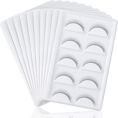 50 Pairs Practice Eyelashes Training Lashes Self-adhesive Practice Lashes Eyelash Strips for Training Eyelash Extension Makeup Beginners Beauty Salon