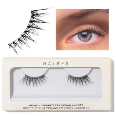 HALEYS Re-ady Weightless Vegan Lashes (Minimalist), Lightweight &amp; Comfortable All-Day Wear, Made with Synthetic Fiber, Reusable Strips, Easy to Apply, Cruelty-Free