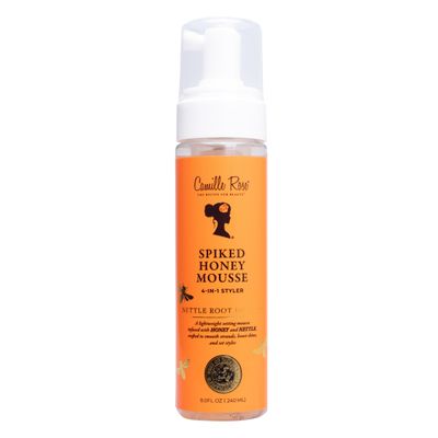 Camille Rose Spiked Honey Mousse, 4-in-1 Hair Styler with Nettle Root, to Nourish and Hydrate Strands, Define Curls, and Add shine, for All Hair Types, 8 fl oz