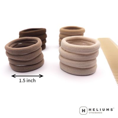 Cyndibands Seamless Hair Ties - Blonde - Gentle Hair Ties No Damage, Standard Size 1.5 Inch, Soft and Stretchy Nylon Fabric Ponytail Holders - 12 Count