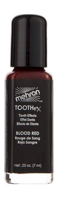 Mehron Makeup Tooth FX with Brush (.25 ounce) (Blood Red)