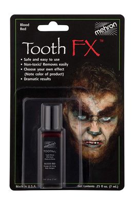 Mehron Makeup Tooth FX with Brush (.25 ounce) (Blood Red)