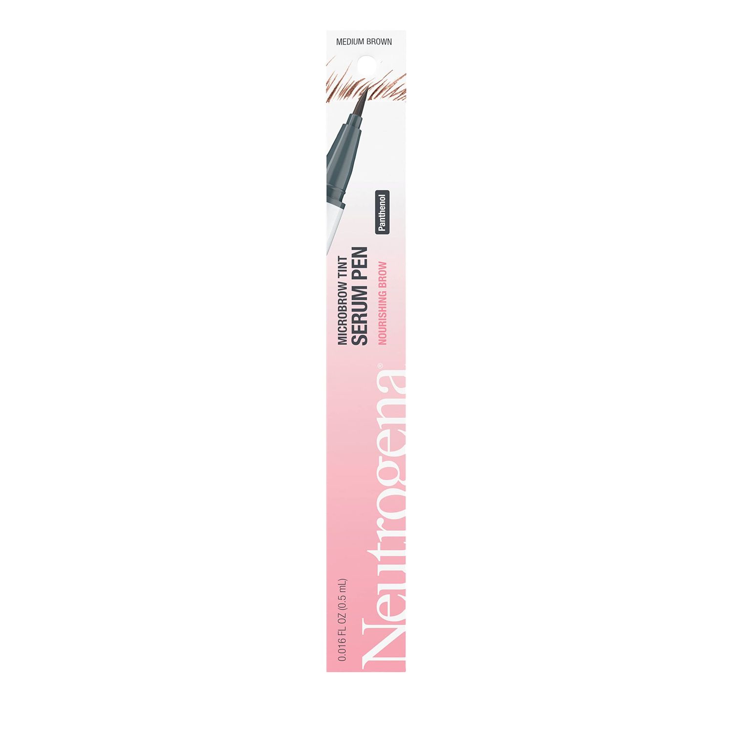 Neutrogena Microbrow Tint Serum Pen, Precision Tipped Tinted Eyebrow Pen with Panthenol to Nourish &amp; Condition Brows, Helps Create Fuller, Natural-Looking Brows, Medium Brown, 0.016 Fl. Oz