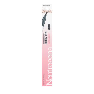 Neutrogena Microbrow Tint Serum Pen, Precision Tipped Tinted Eyebrow Pen with Panthenol to Nourish &amp; Condition Brows, Helps Create Fuller, Natural-Looking Brows, Medium Brown, 0.016 Fl. Oz