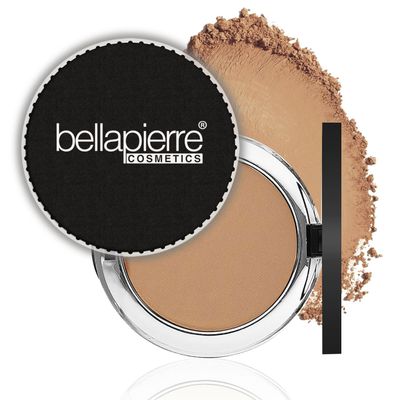 bellapierre Compact Mineral Foundation SPF 15 | Vegan &amp; Cruelty Free Natural Makeup | Full Coverage Matte Foundation | Hypoallergenic | Oil &amp; Talc Free - 0.35 Oz - Nutmeg