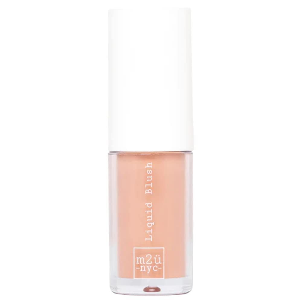 M2U NYC Hydrating Liquid Blush, Soft Cream Blush Makeup, Liquid Blush for Cheeks, Weightless, Long-Wearing, Smudge Proof (Peach-Sweet Peach)
