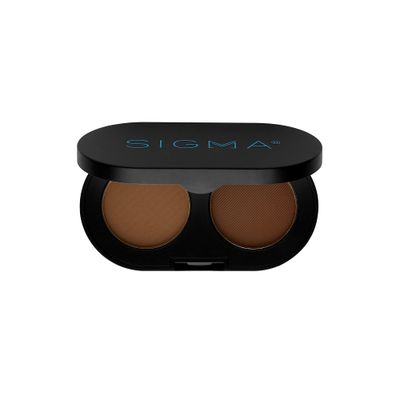 Sigma Beauty Color  Shape Brow Powder Duo - Eye Brow Palette for Natural, Defined Brows - Dark and Light Brow Powder to Tint and Highlight - Vegan, Paraban Free, Sulfate Free Brow Make Up