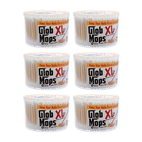 Glob Mops XL 2.0 Cotton Swabs 6-Pack Bundle | Extra Absorbent | Eco-Friendly | 1800 Total Mops