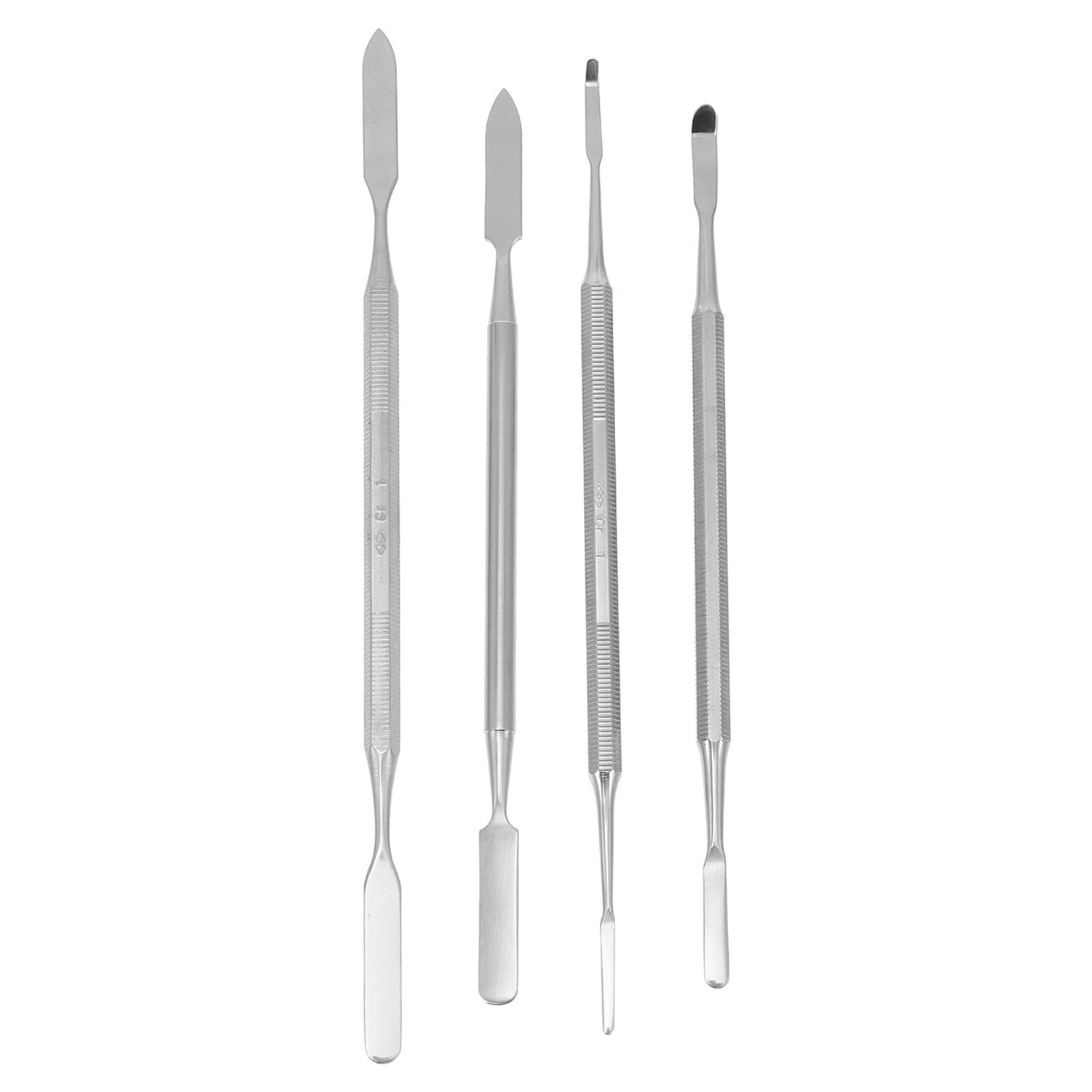 4Pcs Stainless Steel Depotting Spatula Makeup Spatula Tool Make Up Accessories for Makeup Cosmetics Mixing