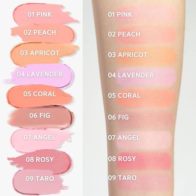 BBIA Ready To Wear Downy Cheek Cream Blush 8 Color - Creamy Blendable & Buildable Blush Dewy Texture & Matte Finish High Pigment Longlasting Lightweight Natural Face Makeup, 0.12oz (09 DOWNY TARO)