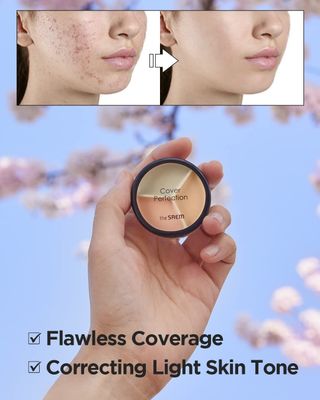 THE SAEM Cover Perfection Triple Pot Concealer 03 Correct Up Beige - for Fair to Light Skin Tone - 3 Color Full Coverage Concealer - Covers Blemishes Spots, Dark Circles, Redness Skin