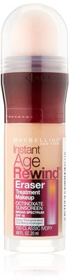 Maybelline Instant Age Rewind Eraser Foundation - Classic Ivory, 0.68 Fl Oz (Pack of 2)