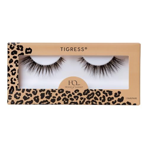 House of Lashes Tigress - Dramatic, Weightless and Flexible False Lashes, 3D Faux Mink Eyelash Extensions, Sultry Cat Eye Effect