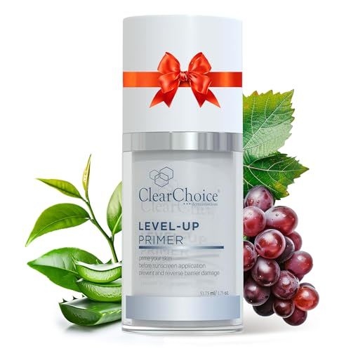 Clear Choice Level-Up Primer 1.7oz - Lightweight Face Primer with Antioxidants, Hydrates &amp; Protects, Smooths Skin for Makeup Application, PABA-Free
