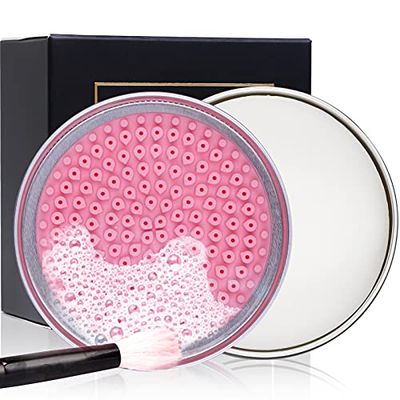 DUcare Makeup Brush Cleaner Shampoo Soap Solid Brush Cleaning Mat Removes Cosmetic Color Brush Cleaner Pad for Cleaning Makeup Sponges Brushes