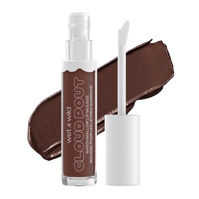 wet n wild Lip Cream Cloud Pout wMarshmallow, Dark Brown Love You Smore | Argan Oil | Vitamin E | Marshmallow Flavored