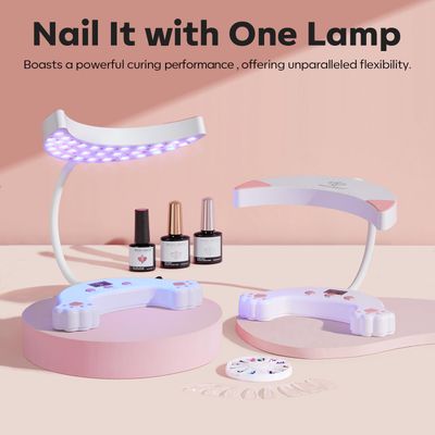 Modelones UV LED Nail Lamp, Gooseneck UV Lamp for Gel x Nails, 48 W Nail Light for Gel Nail Polish with 3 Timers and LCD Display, UV Light for Gel Nails, LED Nail Lamp for Fast Curing