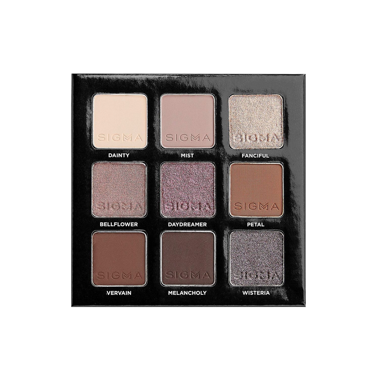 Sigma Beauty On-the-Go Eyeshadow Palette - Hazy - 9 Bold Eyeshadow Shades in Matte, Shimmer and metallic Finishes - Highly Pigmented Vegan Eye Makeup Palette - Clean Beauty Products