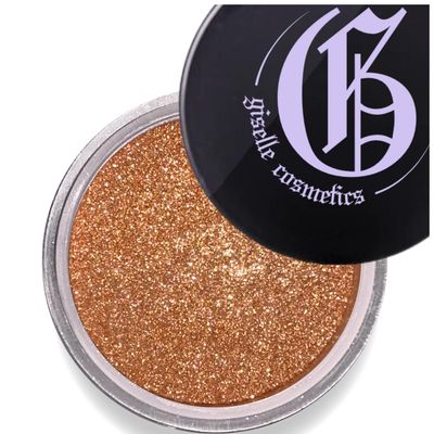 Giselle Cosmetics Golden Tan Eyeshadow Palette - Talc Free, Natural &amp; Organic Eye Shadow with Glitter, Shimmer, Iridescent &amp; Smokey Shades - Loose Powder Highlighter Makeup for Professional Look
