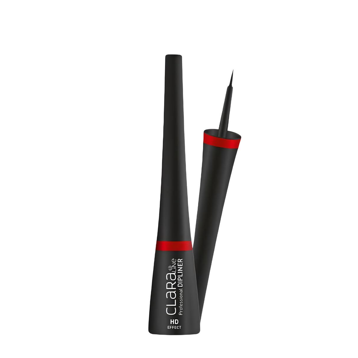 Claraline Black Dipliner, Longwearing with Ultra-Fine Tip Applicator, Cruelty-free, Paraben-Free, Long Lasting, Easy-to-Apply Liner Brush, Gift for Women,1 Count