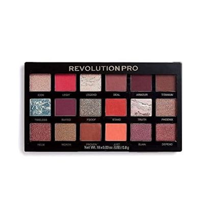Revolution Pro Regeneration Eyeshadow Palette, Legendary, Matte &amp; Shimmer Hues, 18 Shades Highly Blendable, Cruelty-Free, 0.24 Oz