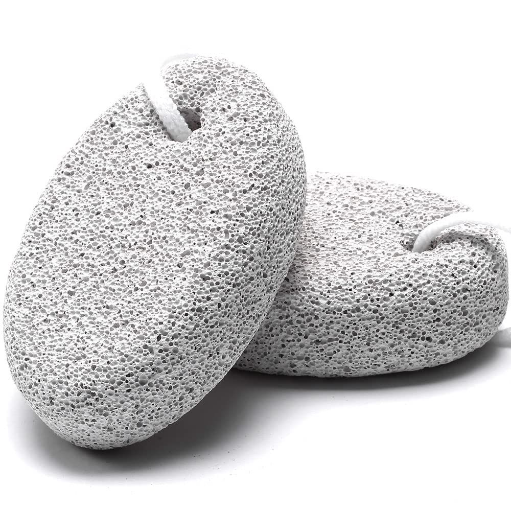2PCS Natural Pumice Stone for Feet, HOOMBOOM Lava Pedicure Tools Hard Skin Callus Remover for MenWomen Feet and Hands - Natural Foot File Exfoliation to Remove Dead Skin