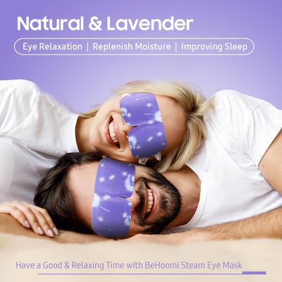 BeHoomi 20 Packs Steam Eye Mask, Heated Eye Mask Warm Compress for Eyes, Disposable Self Heating Eye Mask for Sleep, Spa, Travel Essentials & Relaxation Gifts for Women, Stocking Stuffers (Lavender)
