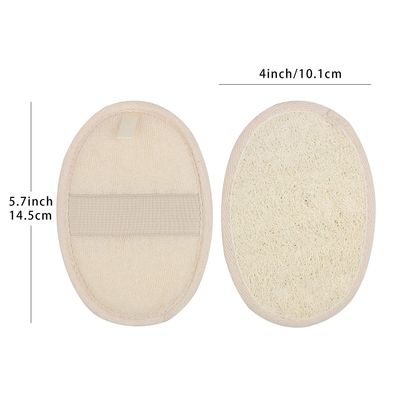 10-Pack Exfoliating Loofah Sponge Pads - Natural Luffa &amp; Terry Cloth, Body Scrubbers for Shower &amp; Bath Mooerca