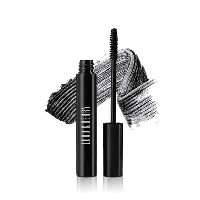 Lord &amp; Berry Splashproof Longwear Waterproof Lash Mascara - Black for Volume and Length, False Lash Effect Long Lasting Eye Makeup, Enriched with Olive Oil, Vegan, Cruelty Free, 0.28 oz, Deep Black