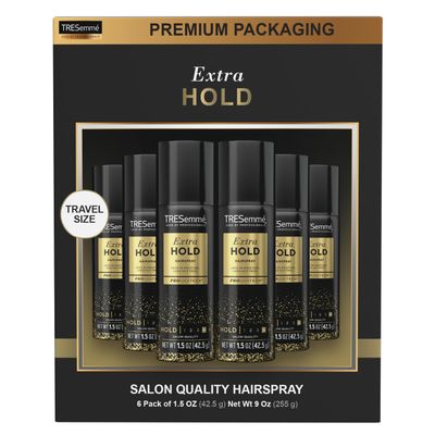 TRESemm Travel-Size Hairspray 6-Pack - TRES Two Aerosol Hair Spray Extra Hold, Anti-Humidity, Anti-Frizz Hair Products, 1.5 Oz Ea