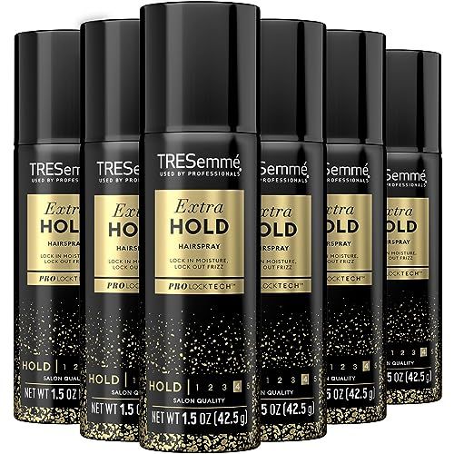 TRESemm Travel-Size Hairspray 6-Pack - TRES Two Aerosol Hair Spray Extra Hold, Anti-Humidity, Anti-Frizz Hair Products, 1.5 Oz Ea