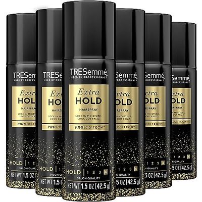 TRESemm Travel-Size Hairspray 6-Pack - TRES Two Aerosol Hair Spray Extra Hold, Anti-Humidity, Anti-Frizz Hair Products, 1.5 Oz Ea
