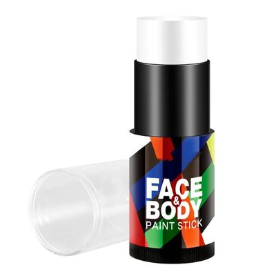 Face Body Paint Stick Oil(0.75 Oz),Clown White Eye Black Cream Blendable Foundation Makeup Sticks for Sfx Makeup,Non-Toxic Face Painting Kit Halloween Special Effects SFX Cosplay Costume Parties-WHITE