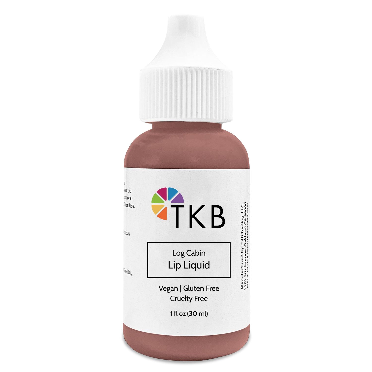 TKB Lip Liquid Color|Liquid Lip Color for TKB Gloss Base, DIY Lip Gloss, Pigmented Lip Gloss and Lipstick Colorant, Made in USA (1floz (30ml), Log Cabin)