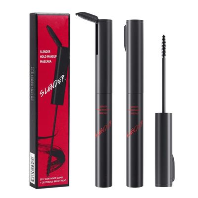2 in 1 Waterproof Mascara, Tiny Brush for Fine Short Eyelash, Natural Lengthening And Thickening Effect, Extra Long Lash Eyelashes,Voluminous Eyelashes, Smudge-proof 1 Pcs