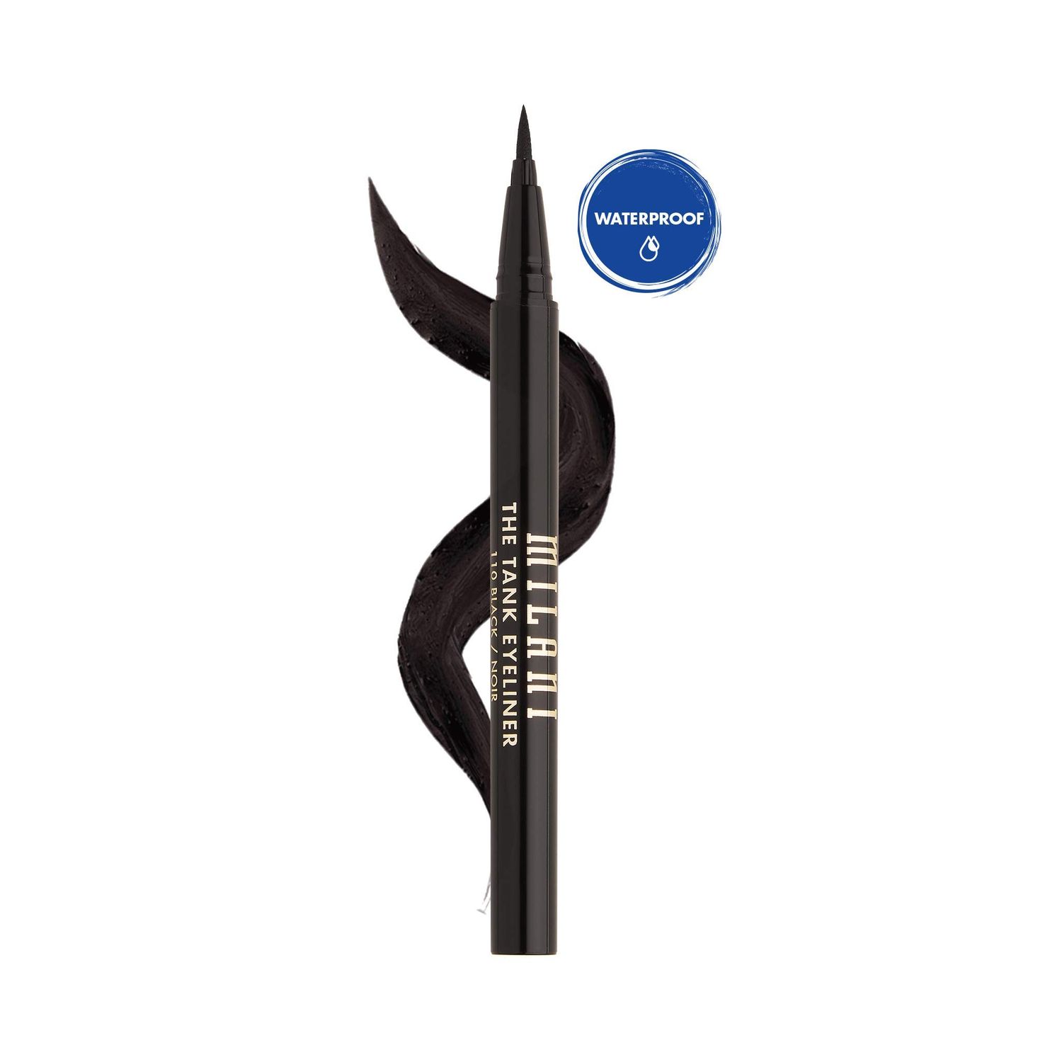 Milani The Tank Liquid Eyeliner - No-Skip, Waterproof, Long Lasting, Smudgeproof, Black, Cruelty-Free, 12 Hour Wear, Tips &amp; Tricks