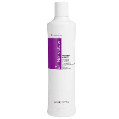 Fanola Color Depositing Purple Shampoo Toner 11.8 oz for Blonde, Silver, Gray - Anti Brass Remove Yellow Tones &amp; Brassiness from Highlighted,Bleached Hair