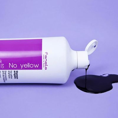 Fanola Color Depositing Purple Shampoo Toner 11.8 oz for Blonde, Silver, Gray - Anti Brass Remove Yellow Tones &amp; Brassiness from Highlighted,Bleached Hair