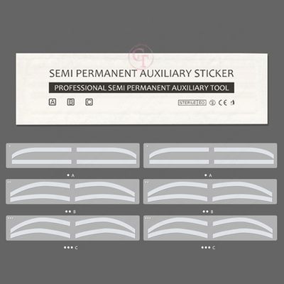 6 Pairs Eyebrow Tattoo Auxiliary Stickers Disposable Adhesive Eyebrow Template Sticker Women Disposable Adhesive Eyebrow Template Sticker (6 Pairs Sticker1 Black Brow Pencil)
