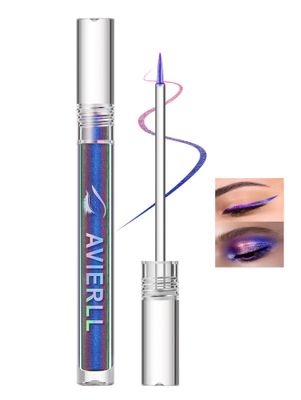 Easilydays Chameleon Liquid Glitter Thin Eyeliner, Highly Pigmented Intense Color Metallic Satin Multi-Reflective Finish Eye Liner Pencil, Waterproof Long-lasting Shimmer Eye Shadow Makeup Pen (01)