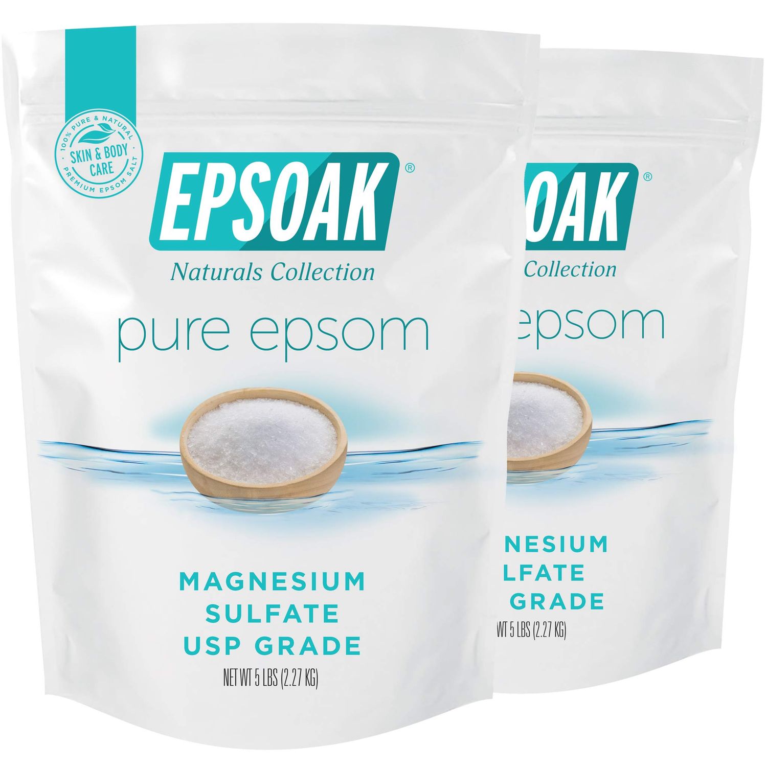 Epsoak Epsom Salt 10 lbs. (Qty. 2, 5 lb. Bags) Magnesium Sulfate USP
