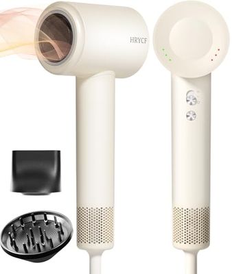 Hair Dryer, 160000RPM Professional High-Speed Blow Dryer 2 Billion Negative Ionic Care Hair Dryer for Fast Drying, 5 Temp2 Speeds, Low Noise Thermo-Control, Travel with Magnetic Diffuser &amp; Nozzle