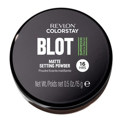 Revlon ColorStay Blot Face Powder, Oil Absorbing Setting Powder, Makeup Stocking Stuffers for Women, Mattifies, Blurs &amp; Reduces Pore Appearance, 0.5 oz
