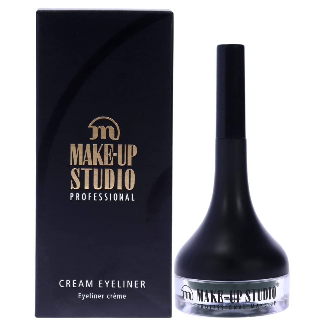 Make-Up Studio Professional Amsterdam Make-Up Cream Eyeliner With Brush - Beautiful Eyeliner With Integrated Brush - Ideal To Put A Tight Eyeliner - To Create A Perfect Smokey Eye - Green - 0.07 Oz
