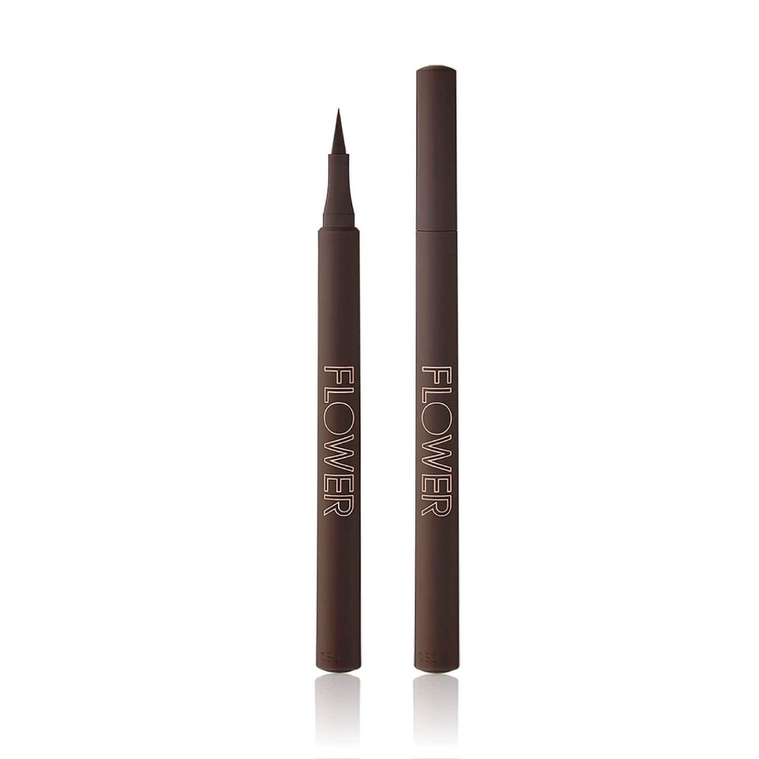 FLOWER BEAUTY By Drew Barrymore Forever Wear Winged Eyeliner - Long-Lasting  Smudge-Proof - Liquid Eyeliner  Winged Applicator (Dark  Stormy)