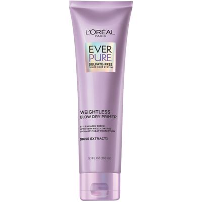 LOral Paris Blow Dry Primer for 48 HR Frizz Control, Sulfate Free, EverPure 5.1 fl oz