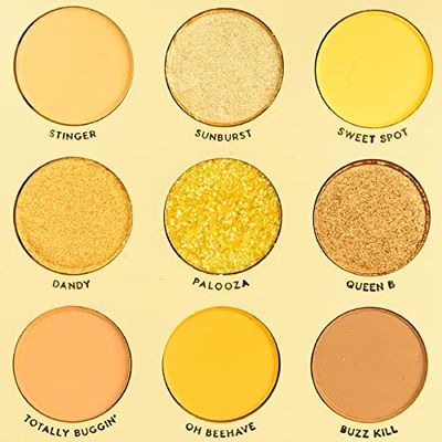 Colourpop Eyeshadow Palette Matte Metallic Glitter Pigmented UH HUH HONEY- yellows golds