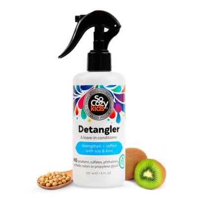 So Cozy Detangler &amp; Leave In Conditioner Spray (8 Fl Oz) Hair Detangler Spray for Kids, Paraben-Free Leave In Hair Conditioner &amp; Detangling Spray for Frizzy Hair, Keratin, Soy Protein &amp; Kiwi Extract