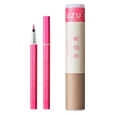 UZU BY FLOWFUSHI Eye Opening Liner, Pink Liquid Eyeliner, Hot Water, Alcohol Free, Dye Free, Hypoallergenic